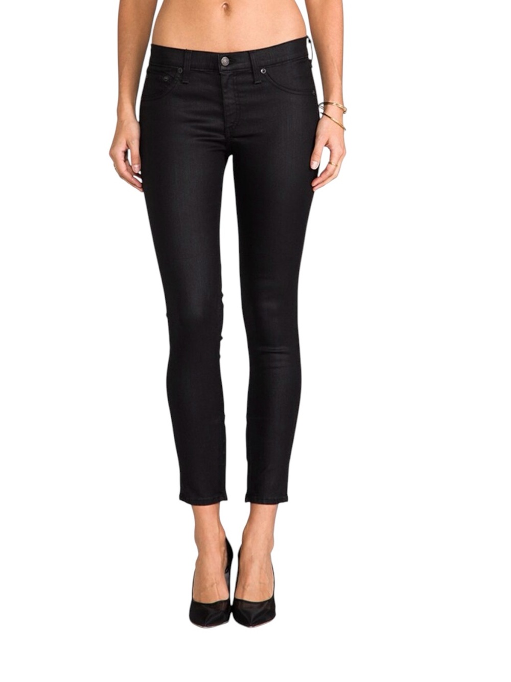 Rag & Bone Zipper Capri Skinny Indie Sleeze Seal 25